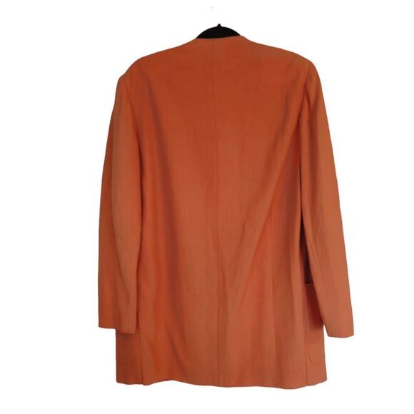 Vintage Byblos Italian Burnt Orange Tailored Open Front '80s Skirt Suit Set 44/8 - Picture 2 of 15